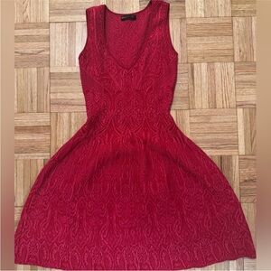 RVN Textured Red Mini Dress